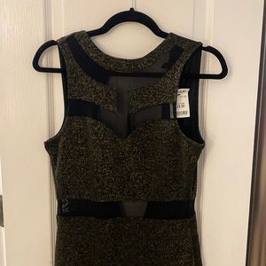 Bodycon black and gold dress